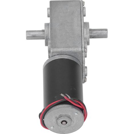 12V Gleichstrom-Doppelwellen-Getriebemotor, hohes Drehmoment, selbsthemmendes Schneckengetriebe, reversibel, 250 U/min, kompakt und leistungsstark. (1/5)