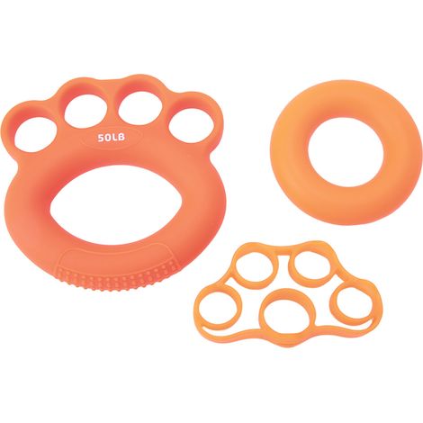 Kit de Renforcement Mains Silicone Doux - Poignée de Grip Extenseur de Doigts, Set de 4 Appareils d'Entraînement pour Musculation des Doigts et Mains (1/5)
