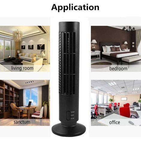 Tragbarer, blattloser Turmventilator, USB-Tischklimaanlage, leiser vertikaler Luftkühler für Zuhause und Büro (1/4)