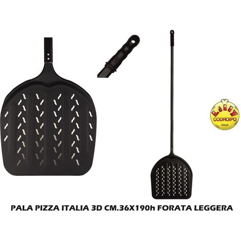 Pala pizza forata alluminio professionale Lilly Codroipo 3D Italia cm 36x190