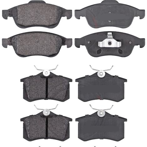 KIT PASTIGLIE FRENO ANTERIORI E POSTERIORI compatibile con RENAULT MODUS / GRAND MODUS (F/JP0) / PASTIGLIE FRENANTI AUTO OEM P 68 033,P 68 024 / SOSTITUZIONE DIRETTA / BASSA POLVERE / SILENZIOSO