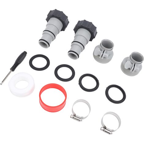 2 kits adaptateur tuyau piscine raccord vissé raccords colliers joints kit de rechange pour pompe piscine Fit ARU (1/5)