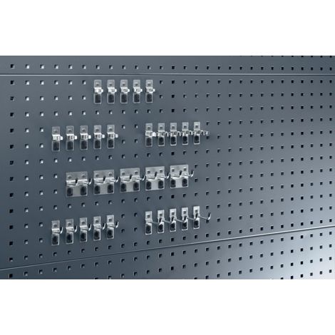 Set di portautensili 30 pezzi per pannelli forati (1/2)