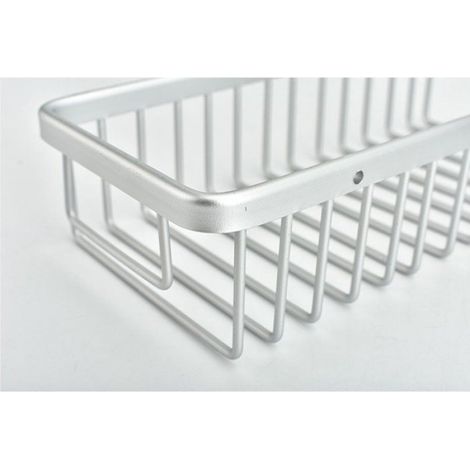Porte-Savon Carré - Aluminium Anodisé Perforé - Pour Lavabo et Douche - 1 Pièce (1/5)