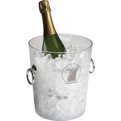 Seau Champagne avec poignées - 20.3 x 20.3 cm - Transparent - Cambro