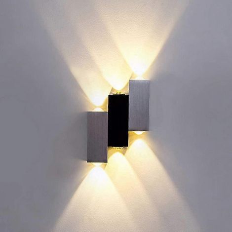 Applique murale 6 LED 6W pour intérieur, lampe décorative moderne en aluminium (1/5)