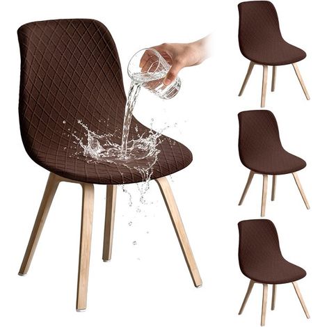 Fodere universali elasticizzate per sedie - Confezione da 4 - Blu scuro (1/5)