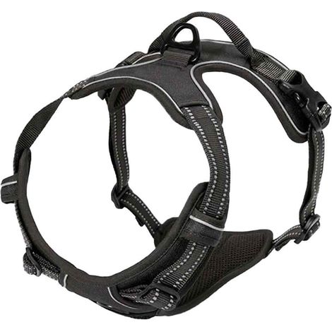 Harnais Chien - Anti-Traction - Réglable XL - Bande Réfléchissante - Matériau Respirant - 1 Pièce