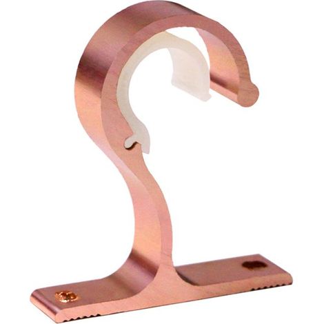 1 pièces en aluminium tringle à rideau support de rideau s'adapte à la tringle à rideau tringle à rideau support supérieur accessoires de rideau (or rose) (1/5)