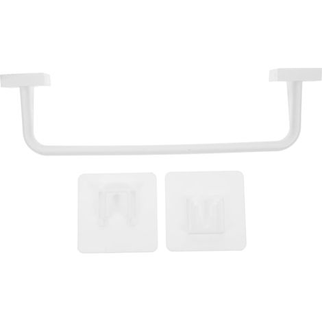 Porte-serviettes adhésif sans perçage pour salle de bain (blanc) (1/5)