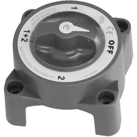 4-stufiger Batterieschalter, 3/8-Zoll-16-Anschluss, IP66 wasserdicht für Wohnmobile, 32 V 350 A, schwarz (1/5)