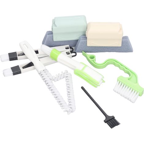 Ensemble de 8 brosses de nettoyage pour rainures, volets et appareils ménagers, pour le nettoyage des coins et des interstices de la cuisine et de la salle de bain. (1/5)