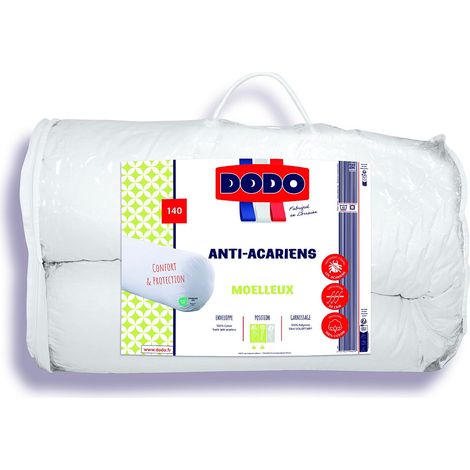 Traversin moelleux DODO anti-acariens - 1150g/m² - 100% Coton - 140cm - ACTIPLUS
