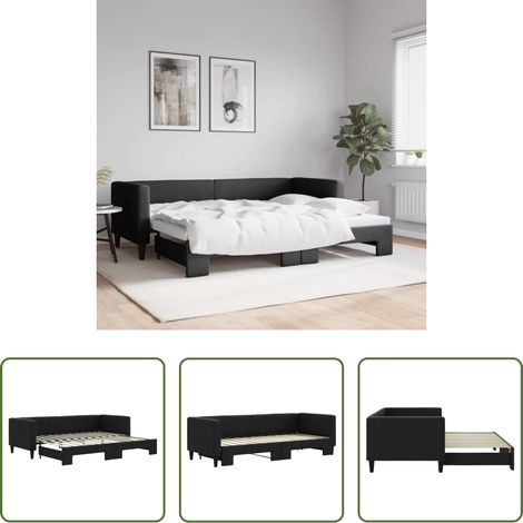 vidaXL Lit gigogne - Lit de jour avec gigogne sans matelas 80x200 cm (1/5)