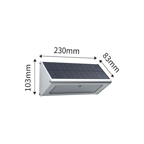 1 pc lumière blanche froide applique murale solaire maison extérieure jardin lumière balcon aménagement de la cour éclairage étanche en alliage d'aluminium super lumineux réverbère