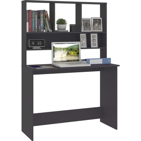 Bureau avec étagères Gris 110 x 45 x 157 cm (1/5)