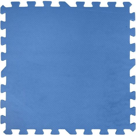 Tapis de sol pour piscine en EVA bleu, 50 × 50 cm (lot de 9 dalles), antidérapant, protection du revêtement, sécurité optimale pour enfants et adultes (1/5)