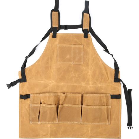 Tablier En Toile Cirée - Imperméable Et Résistant À L'Huile - Pour Jardinage Barbecue Et Cuisine - 1 Pièce (1/5)