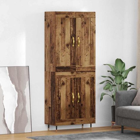 Highboard Altholz 69,5 x 34 x 90 cm Holzwerkstoff
