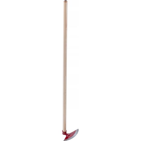 KADAX Gartenhacke aus Metall mit Holzstiel, Halbrund, 18 cm, Rot
