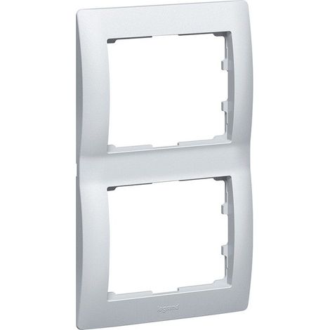 Legrand RAHMEN 2-FACH SOFT ALU VERT. (771306 GALEA)