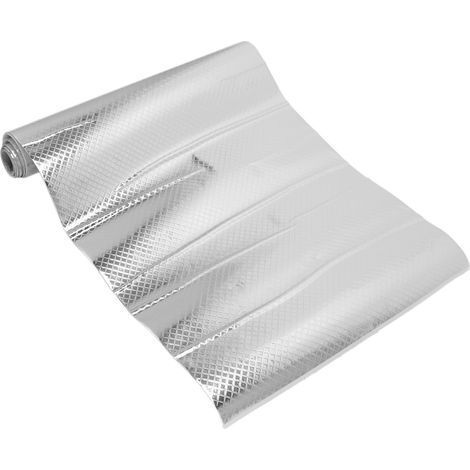 Öl- und wasserbeständige, selbstklebende Aluminiumtapete für Küchenrückwände oder Schränke, silberfarben. Maße: ca. 30 x 200 cm. (1/5)