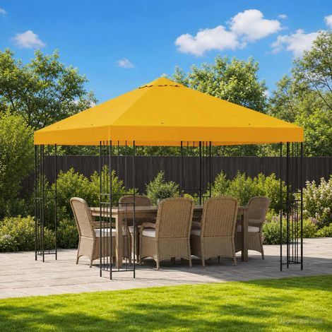 Teenpull – Pavillon 3 x 3 m Gelb Polyester und Stahl 190 gsm (1/5)