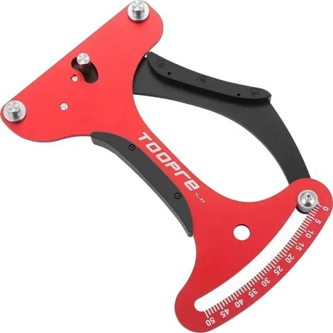 Medidor de tensión de radios de bicicleta, aleación de aluminio, mediciones precisas, rojo. (1/2)