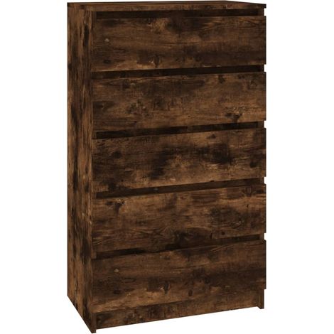 Commode Chêne fumé 60x36x103 Bois d'ingénierie (1/5)