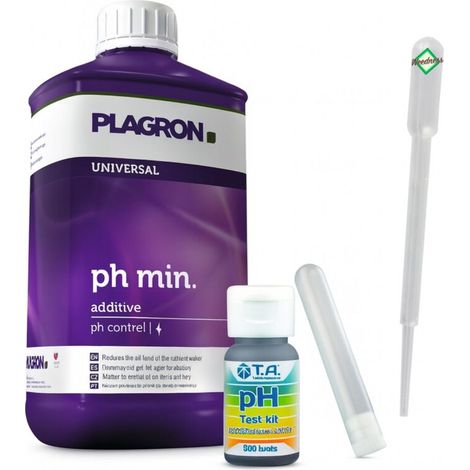 T.A. pH Test Kit Plagron pH Minus 500 ml Wasseranalyse pH Messung Pflanzen (1/5)