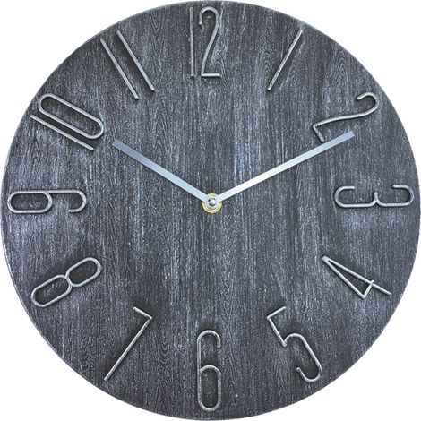 Horloge murale silencieuse et ronde, facile à lire, style minimaliste moderne. (1/4)