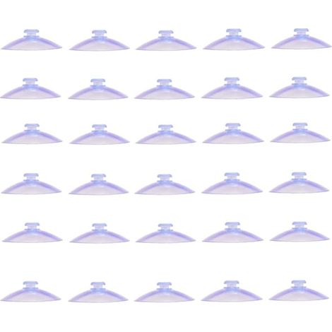 Lot de 20 ventouses pour table en verre en caoutchouc transparent anti-choc sans crochet, adaptées à la cuisine, salle de bain, décorations de Noël et fenêtres