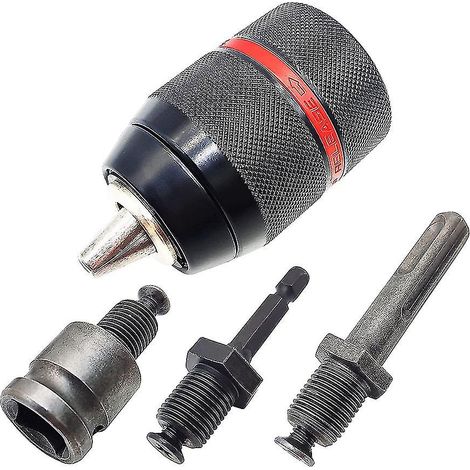 Mandrin de perceuse sans clé 1,5-13 mm, douille 1/2"-20UNF avec embout SDS-Plus, clé hexagonale 1/4" et clé carrée 1/2" (A) (1/5)