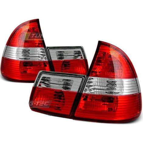 Paire de feux arriere BMW serie 3 E46 Break 99-05 rouge blanc-27335707 (1/2)