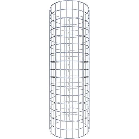 Gabiondeco - Colonne de Gabion ronde. diamètre 37 cm. maille 5 x 5 cm - Hauteur : 80 cm - Made in Germany (1/5)