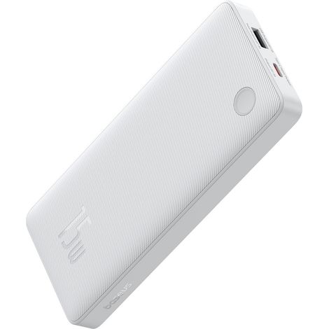 Powerbank Airpow Lite da 10000 mAh e 15 W con cavo USB-A - USB-C da 30 cm - bianco (1/5)