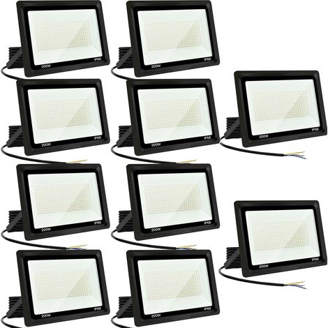 10  200W Projecteur LED,spot led extérieur 20000LM Super Brillant Projecteur LED Exterieur IP66 Etanche Projecteur Exterieur Led 6500K Blanc Froid Projecteur Led pour Garage, Jardin, Terrace, Cour (1/5)