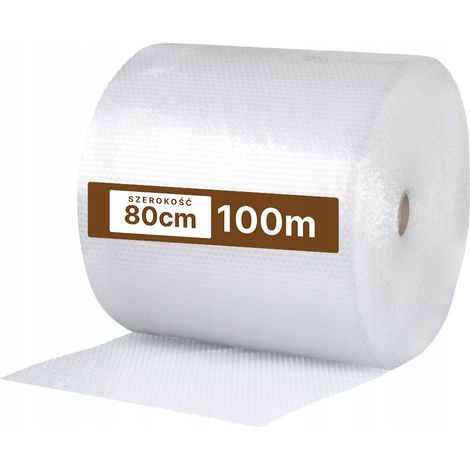 Plástico de burbujas protector de 80 cm / 100 m, resistente para mudanzas. (1/5)