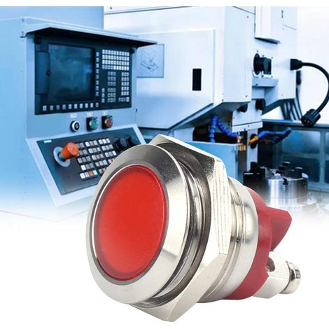 16-mm-LED-Kontrollleuchte aus Metall, wasserdicht und universell einsetzbar, 6 V, rot (1/5)