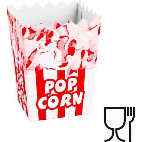 Caja de cartón para palomitas 7x11,5x9cm PEQUEÑA 0,5L 100uds.