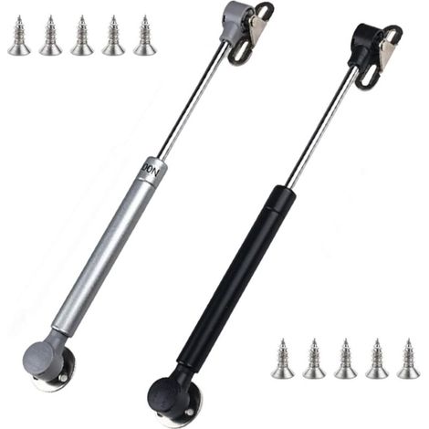 2 Stück Gasdruckfedern 100n, Küchentürstrebe, pneumatischer Arm für Tür, Gasdruckfedern für Küchenmöbel, pneumatischer Arm, Küchentür, hydraulische Feder, Gasdruckfeder, Stoßdämpfer mit Schrauben (1/5)