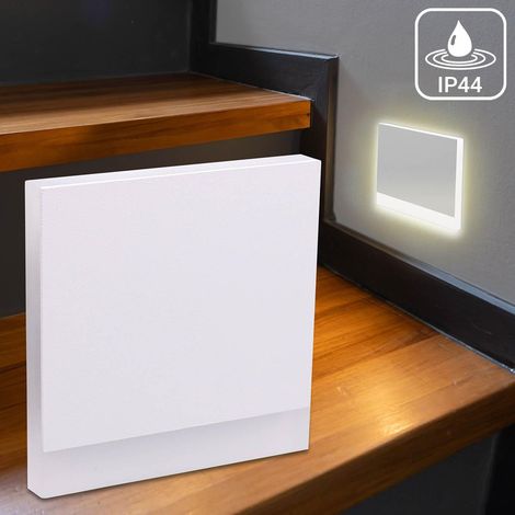 LED Treppenleuchte IP44 eckig weiß - Lichtfarbe: CCT 1,5W - Lichtaustritt: Orbis (1/5)