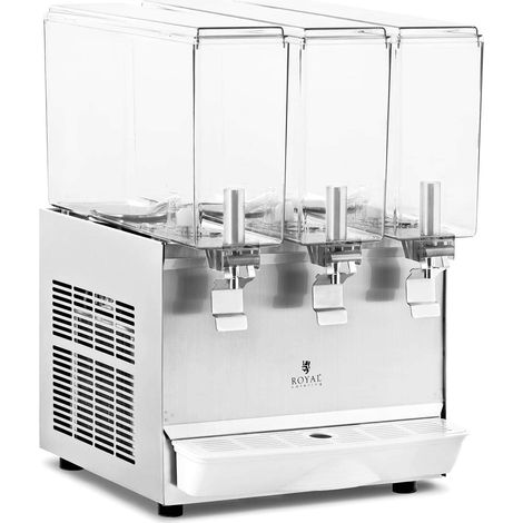 Dispensador de bebidas refrigeradas Fuente de zumo 3 x 10 litros con grifo (capacidad: 3 x 10 l, potencia: 320 w, funciones: refrigeración, agitación) 140005301 (1/5)