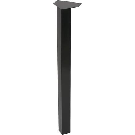 Tischbein viereckig Schwarz 720 mm - Pro Stück