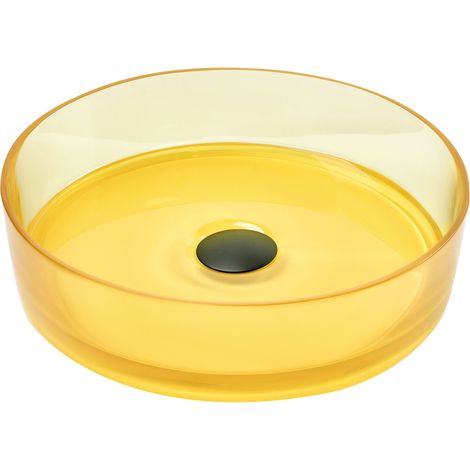 Countertop Basin TOLOSA ⌀ 360 mm Solid Surface Yellow (1/5)