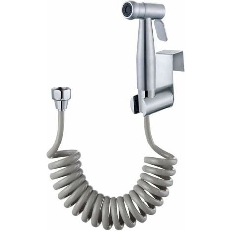 Kit de Bidet de Toilette de haute qualité, avec crochet de réservoir d'eau et tuyau de douche flexible télescopique en ABS de 59" pour l'hygiène personnelle quotidienne (Gris) (1/5)