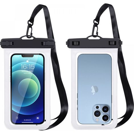 Étanche Téléphone Coque - Certification IPX8 PVC Transparent - Pour Natation Et Plage - 6,5 Pouces - 1 Pièce (1/5)