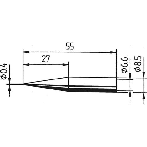 Ersa 842 UD Panne de fer à souder forme de crayon, rallongée Taille de la panne 0.4 mm Contenu 1 pc(s) (1/2)