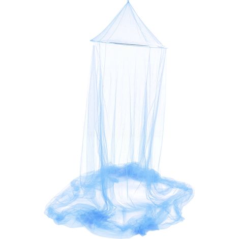 Moustiquaire d'été pour lit - Voilage anti-moustiques en polyester respirant pour chambre adulte ou bébé, couleur bleu, 190 caractères max. (1/5)