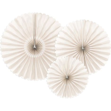 Dekorative Rosetten, beige, 3 Stück
